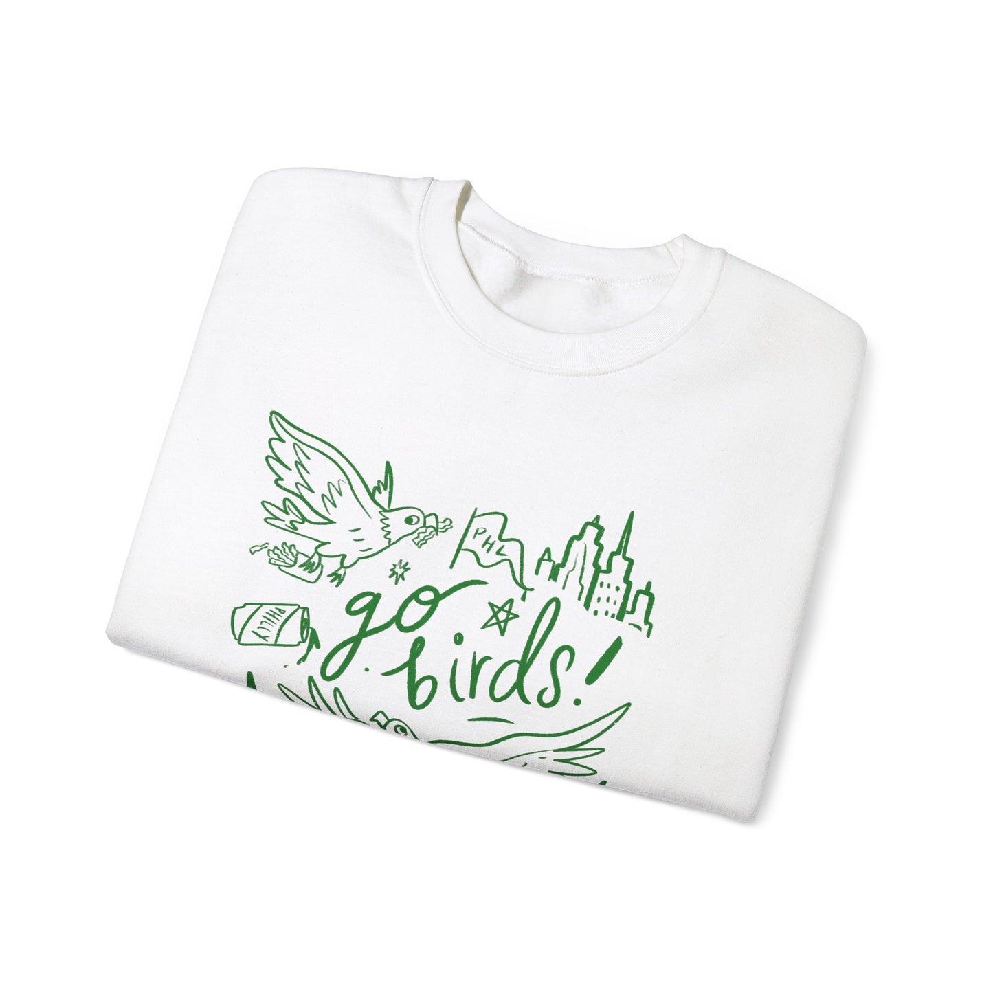 Go Birds! Unisex Heavy Blend™ Crewneck Sweatshirt - Casual Comfort for Fans