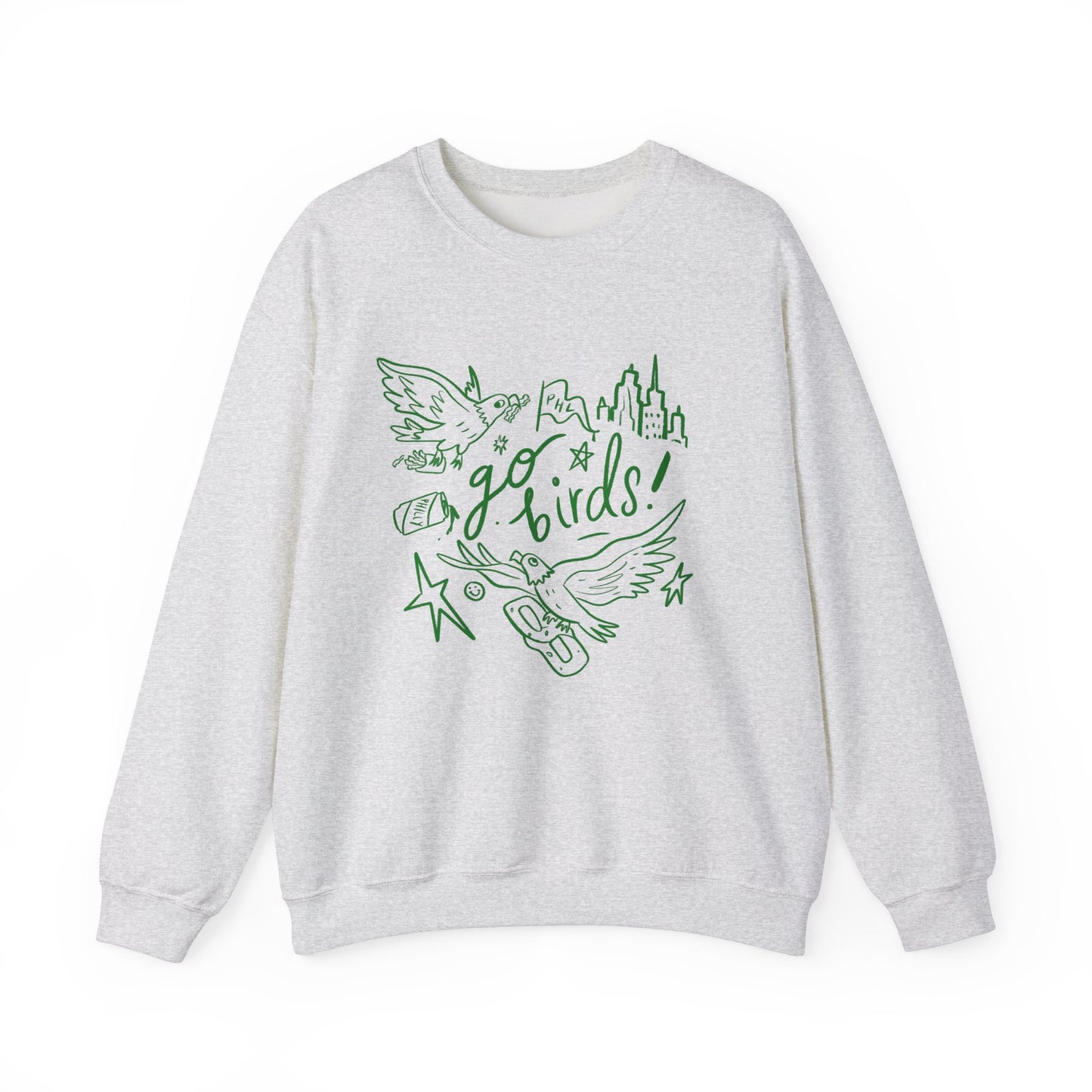 Go Birds! Unisex Heavy Blend™ Crewneck Sweatshirt - Casual Comfort for Fans