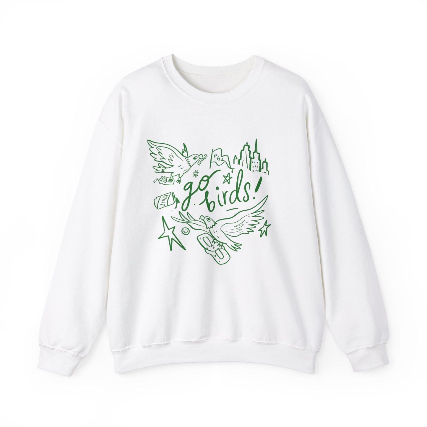 Go Birds! Unisex Heavy Blend™ Crewneck Sweatshirt - Casual Comfort for Fans