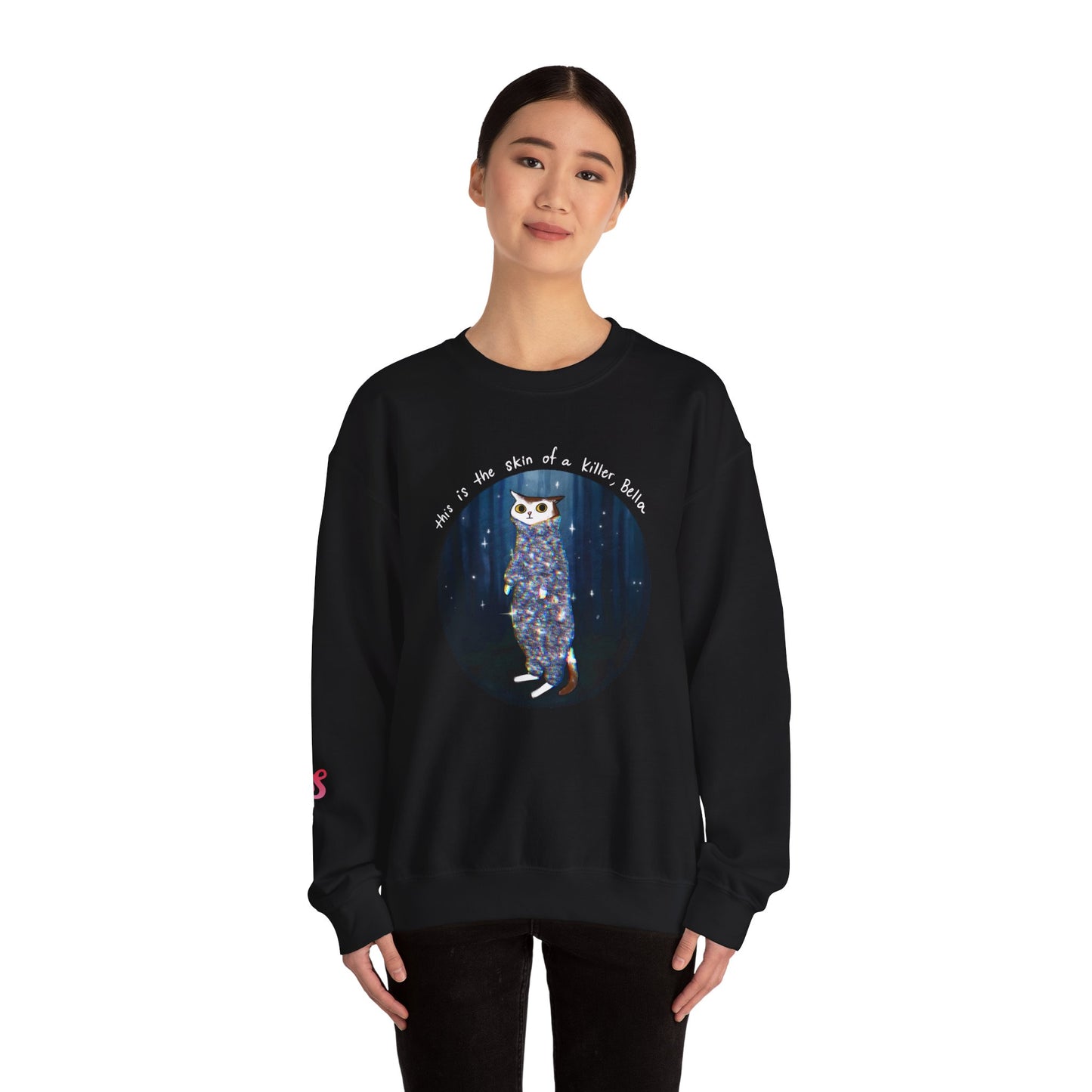 This is the skin of a killer, Bella Crewneck Sweatshirt