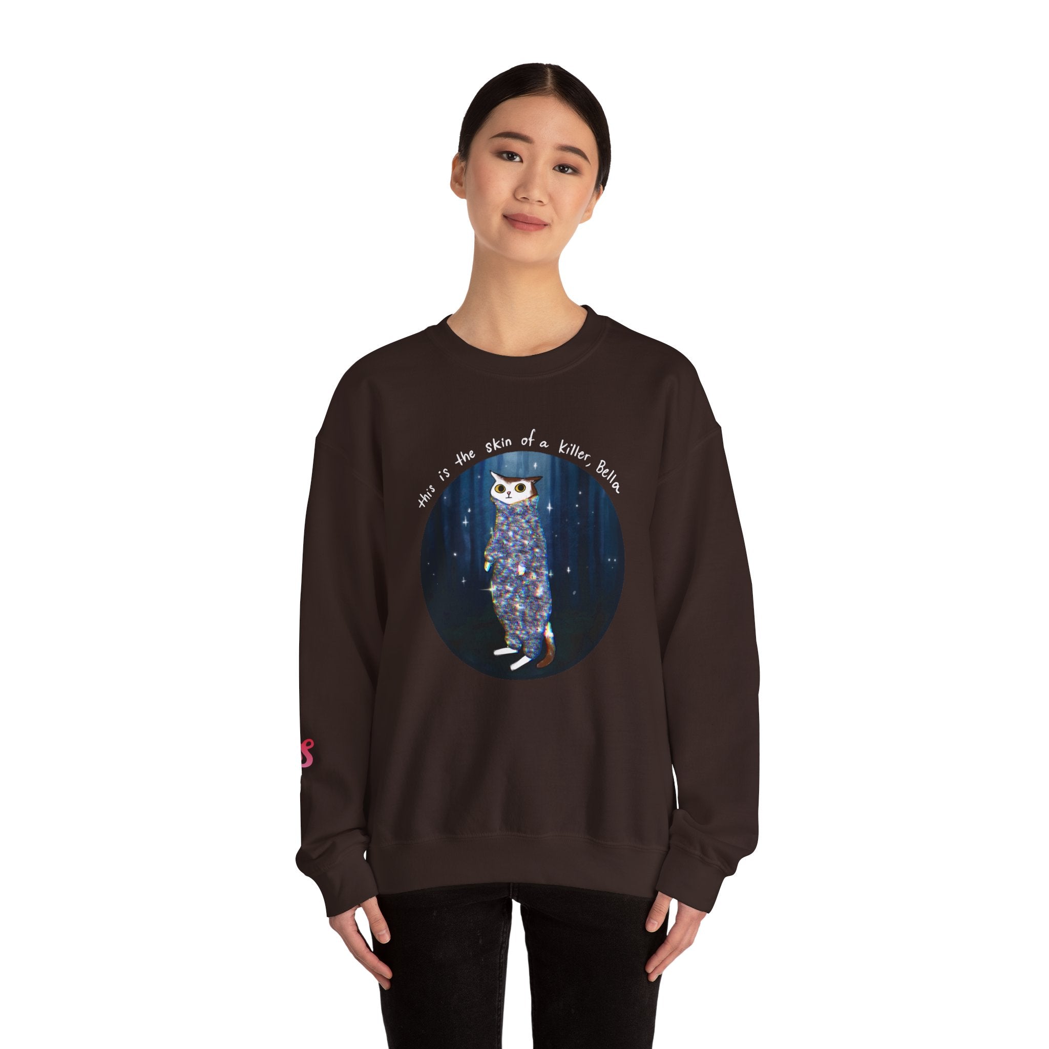 This is the skin of a killer, Bella Crewneck Sweatshirt