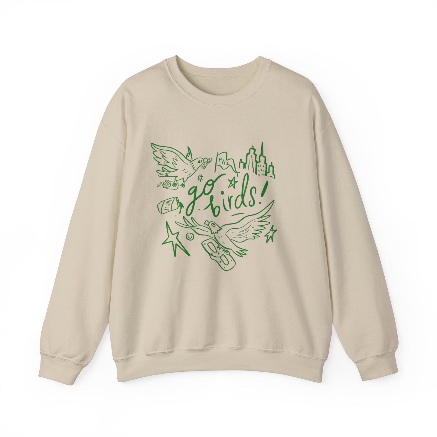 Go Birds! Unisex Heavy Blend™ Crewneck Sweatshirt - Casual Comfort for Fans